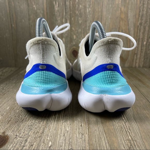 Nike Free RN 5.0 Sail/Aurora Green-Racer Blue AQ1316-103 Women's Size 7.5 Medium - Picture 10 of 10